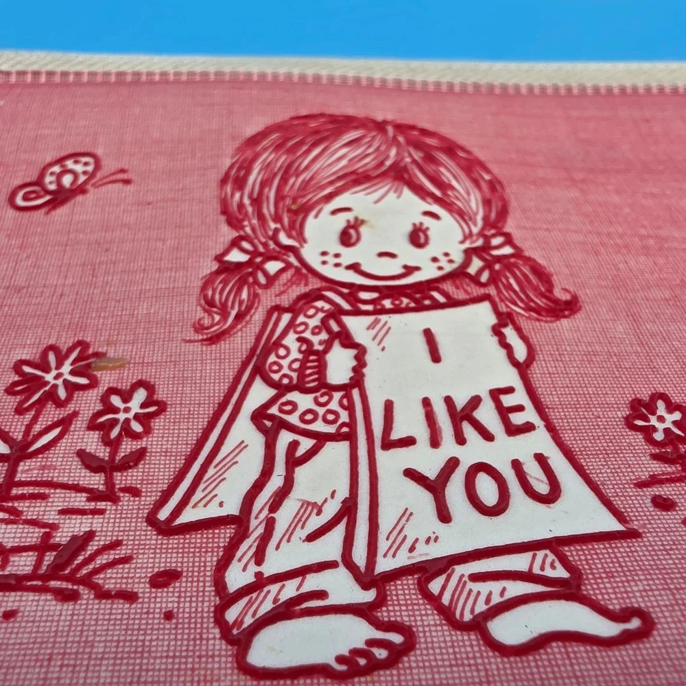 Vintage Empire Pencil Co Vinyl Zipper Pouch Everybody Likes You Made in USA 1970